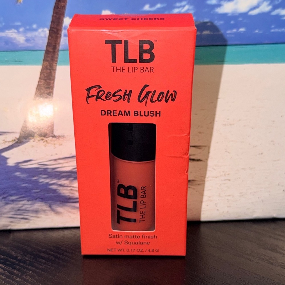 TLB The Lip Bar Fresh Glow Dream Blush Sweet Cheeks Satin Matte Squalane 0.17oz
